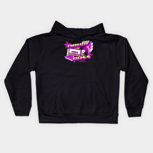 DRUM AND BASS  - 90s Steez (Sand/purple) Kids Hoodie